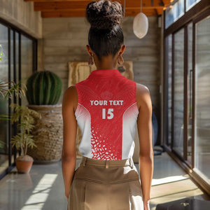 Custom Sudan Football Women Sleeveless Polo Shirt Yalla Falcons of Jediane - African Pride