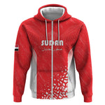 Custom Sudan Football Zip Hoodie Yalla Falcons of Jediane - African Pride