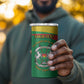 Personalized Burkina Faso 4 in 1 Can Cooler Tumbler White Stallion With Red Rose - Republic Day