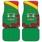 Personalized Burkina Faso Car Mats White Stallion With Red Rose - Republic Day