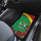 Personalized Burkina Faso Car Mats White Stallion With Red Rose - Republic Day