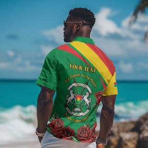 Personalized Burkina Faso Hawaiian Shirt White Stallion With Red Rose - Republic Day