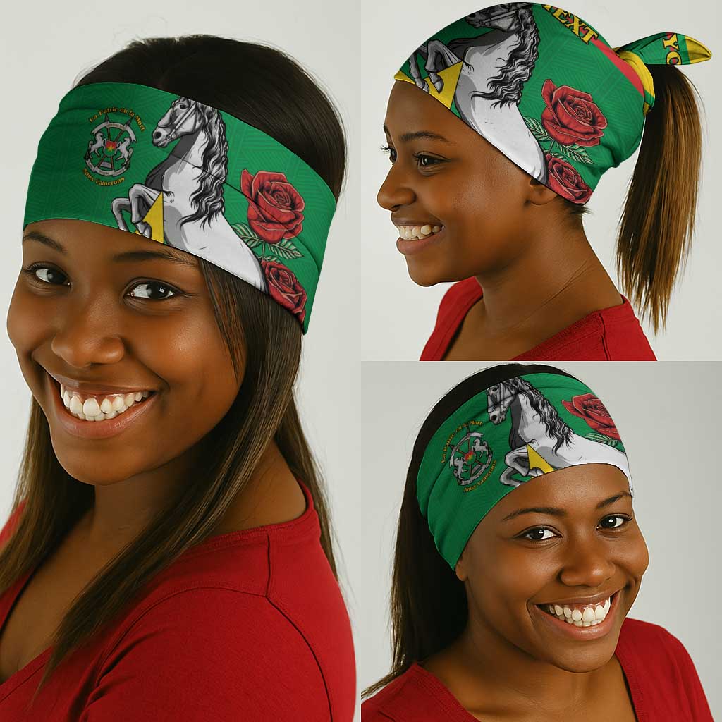 Personalized Burkina Faso Neck Gaiter White Stallion Red Rose - Republic Day LT15
