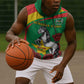 Personalized Burkina Faso Sleeveless Hoodie White Stallion With Red Rose - Republic Day - African Pride