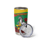 Personalized Burkina Faso Tumbler Cup White Stallion With Red Rose - Republic Day