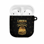 Liberia Vai Syllabary Heritage AirPods Case National Emblem Golden Style