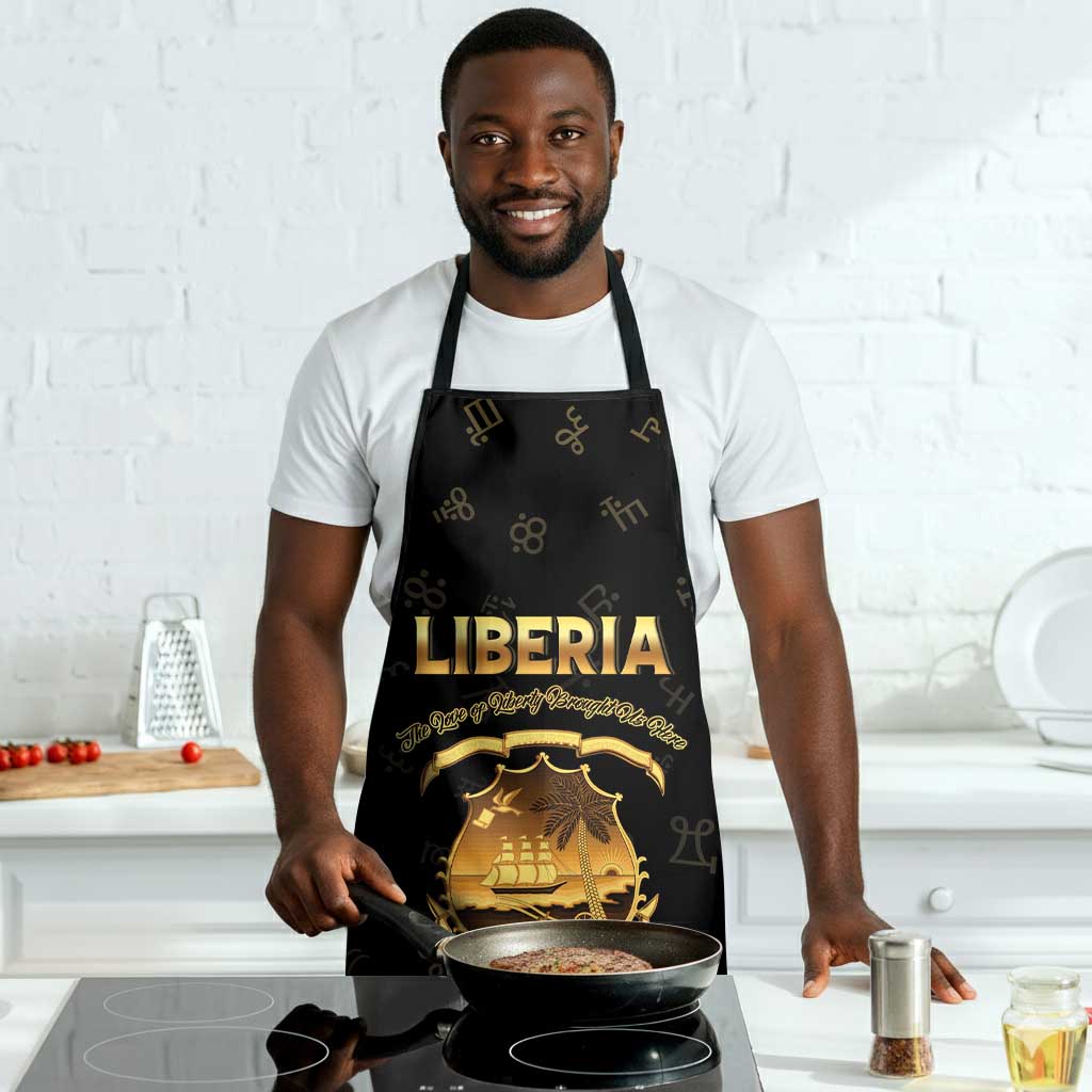 Liberia Vai Syllabary Heritage Apron National Emblem Golden Style