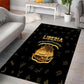 Liberia National Emblem Golden Area Rug Vai Syllabary Heritage - African Pride