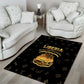 Liberia National Emblem Golden Area Rug Vai Syllabary Heritage - African Pride