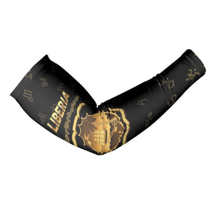 Personalized Liberia Vai Syllabary Heritage Arm Sleeves National Emblem Golden Style