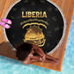 Liberia National Emblem Golden Beach Blanket Vai Syllabary Heritage - African Pride