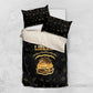 Liberia National Emblem Golden Bedding Set Vai Syllabary Heritage - African Pride