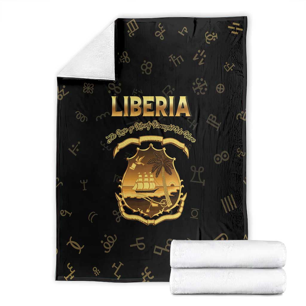 Liberia National Emblem Golden Blanket Vai Syllabary Heritage - African Pride