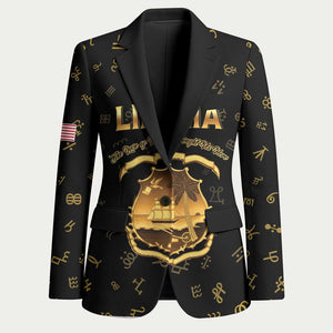 Personalized Liberia Vai Syllabary Heritage Blazer National Emblem Golden Style