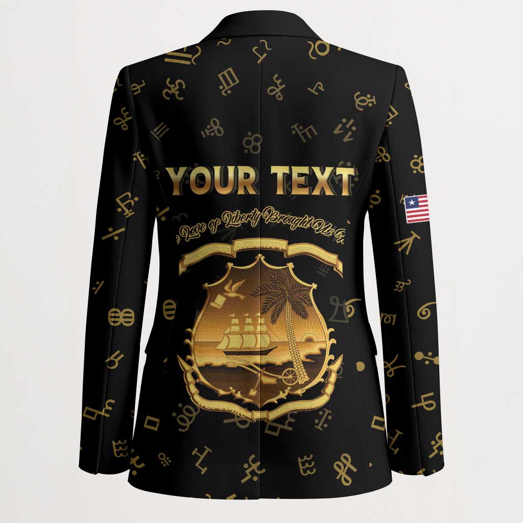 Personalized Liberia Vai Syllabary Heritage Blazer National Emblem Golden Style