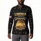 Personalized Liberia Vai Syllabary Heritage Button Sweatshirt National Emblem Golden Style