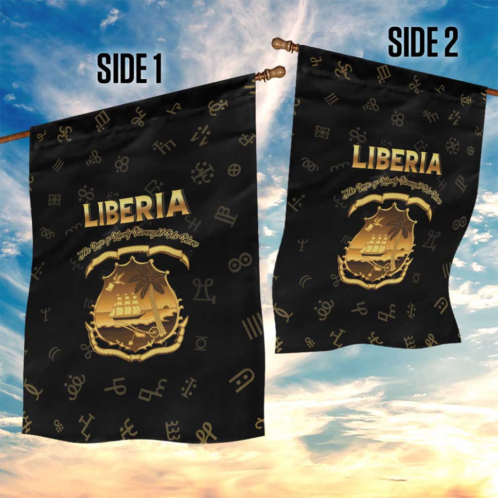Liberia National Emblem Golden Garden Flag Vai Syllabary Heritage - African Pride