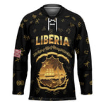 Personalized Liberia Vai Syllabary Heritage Hockey Jersey National Emblem Golden Style