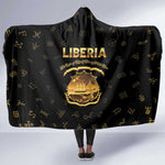 Liberia National Emblem Golden Hooded Blanket Vai Syllabary Heritage - African Pride