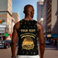 Personalized Liberia National Emblem Golden Men Tank Top Vai Syllabary Heritage - African Pride