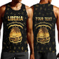 Personalized Liberia National Emblem Golden Men Tank Top Vai Syllabary Heritage - African Pride
