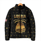 Personalized Liberia Vai Syllabary Heritage Padded Jacket National Emblem Golden Style