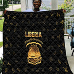 Liberia National Emblem Golden Quilt Vai Syllabary Heritage - African Pride