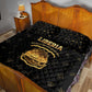 Liberia National Emblem Golden Quilt Bed Set Vai Syllabary Heritage - African Pride