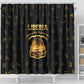 Liberia National Emblem Golden Shower Curtain Vai Syllabary Heritage - African Pride