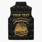 Personalized Liberia Vai Syllabary Heritage Sleeveless Puffer Jacket National Emblem Golden Style