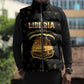 Personalized Liberia Vai Syllabary Heritage Sleeveless Puffer Jacket National Emblem Golden Style