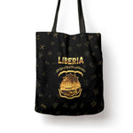 Liberia Vai Syllabary Heritage Tote Bag National Emblem Golden Style