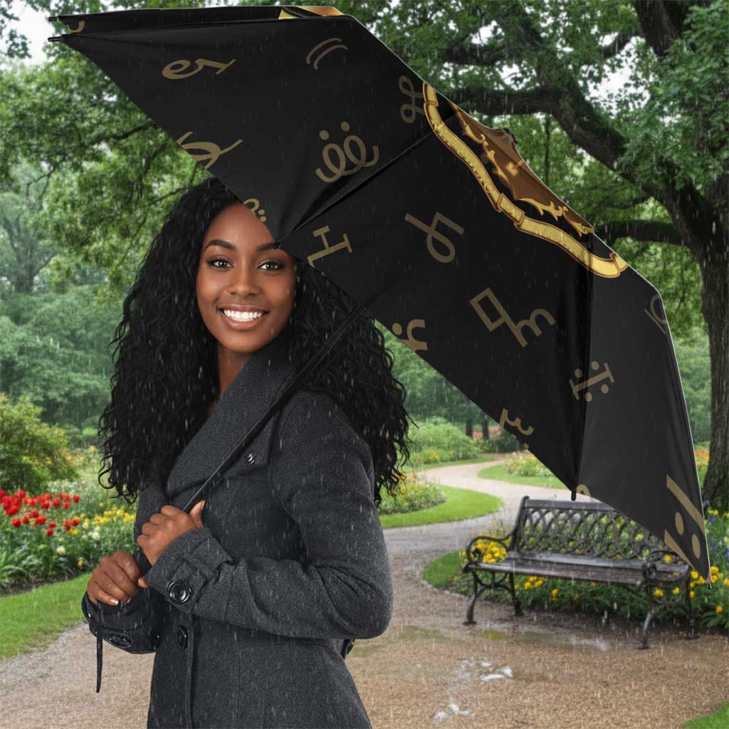 Liberia Vai Syllabary Heritage Umbrella National Emblem Golden Style