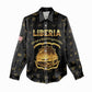 Personalized Liberia National Emblem Golden Women Casual Shirt Vai Syllabary Heritage - African Pride