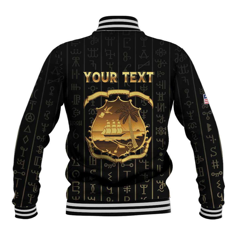 Personalized Liberia Baseball Jacket Vai Syllabary Pattern - African Pride