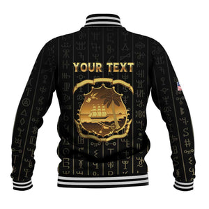 Personalized Liberia Baseball Jacket Vai Syllabary Pattern - African Pride