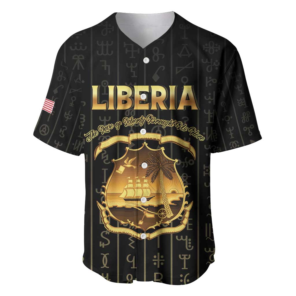 Personalized Liberia Baseball Jersey Vai Syllabary Pattern - African Pride