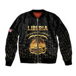 Personalized Liberia Bomber Jacket Vai Syllabary Pattern - African Pride