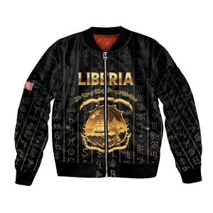 Personalized Liberia Bomber Jacket Vai Syllabary Pattern - African Pride