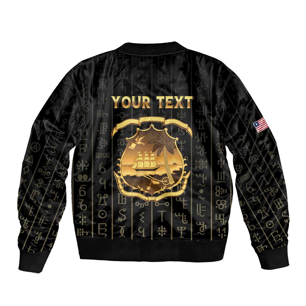 Personalized Liberia Bomber Jacket Vai Syllabary Pattern - African Pride