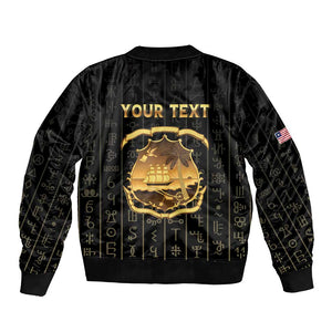Personalized Liberia Bomber Jacket Vai Syllabary Pattern - African Pride