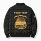 Personalized Liberia Vai Syllabary Vertical Pattern Bomber Puffer Jacket