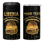 Personalized Liberia 4 in 1 Can Cooler Tumbler Vai Syllabary Pattern - African Pride