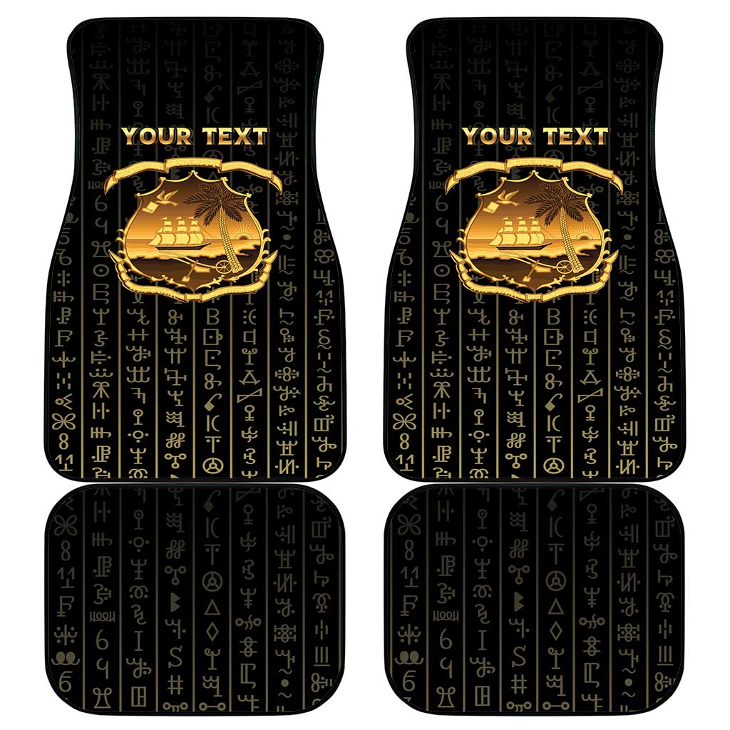 Personalized Liberia Car Mats Vai Syllabary Pattern - African Pride