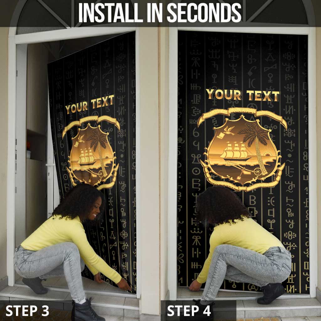 Personalized Liberia Vai Syllabary Vertical Pattern Door Cover