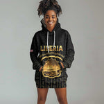 Personalized Liberia Hoodie Dress Vai Syllabary Pattern - African Pride