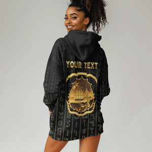 Personalized Liberia Hoodie Dress Vai Syllabary Pattern - African Pride