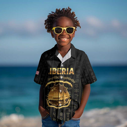 Personalized Liberia Kid Hawaiian Shirt Vai Syllabary Pattern - African Pride