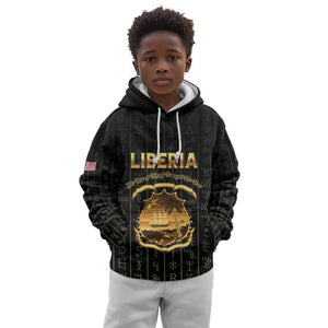 Personalized Liberia Kid Hoodie Vai Syllabary Pattern - African Pride