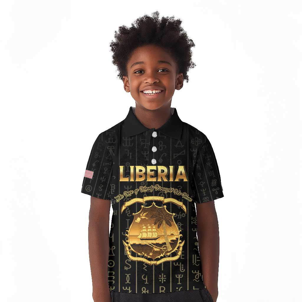 Personalized Liberia Kid Polo Shirt Vai Syllabary Pattern - African Pride